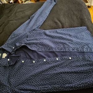 Blue floral patterned dress shirt